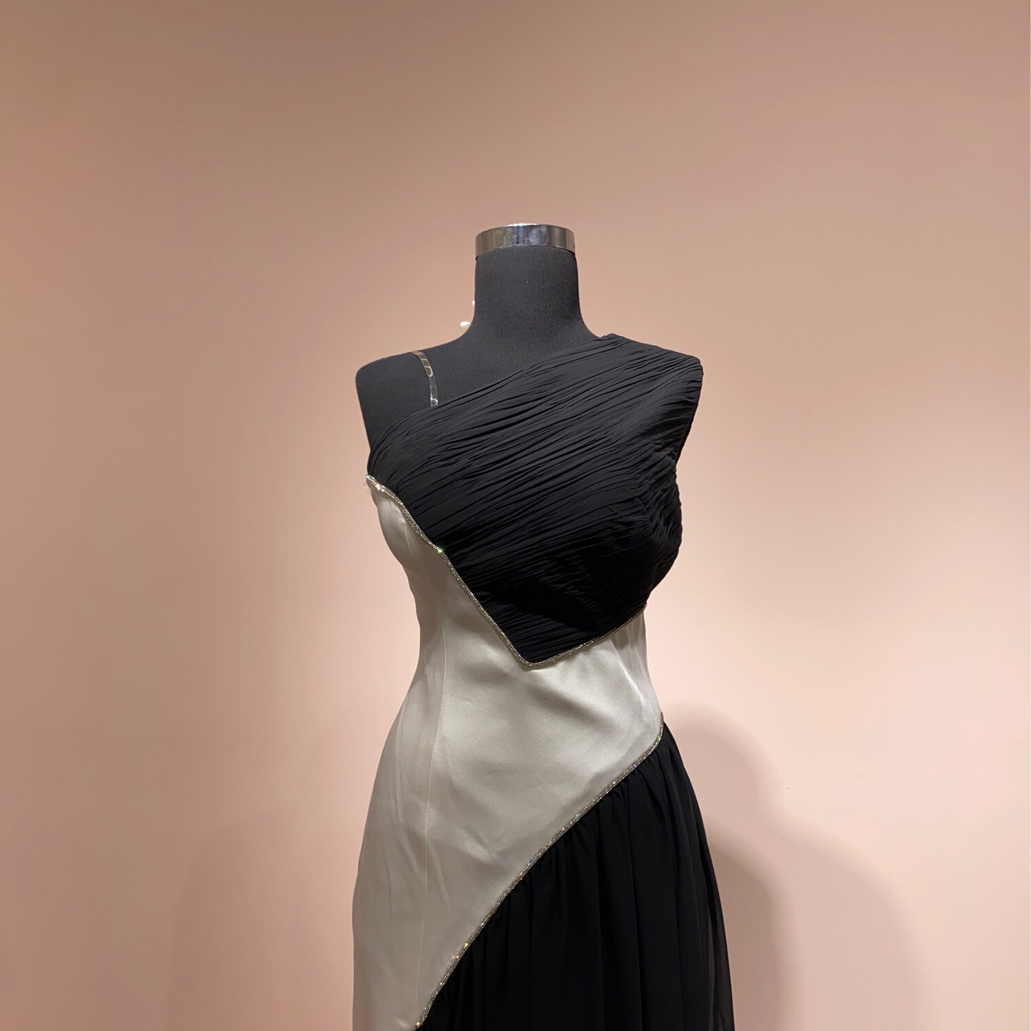 Vestido-Largo-Black&amp;White-Talla/44 WC6948-44