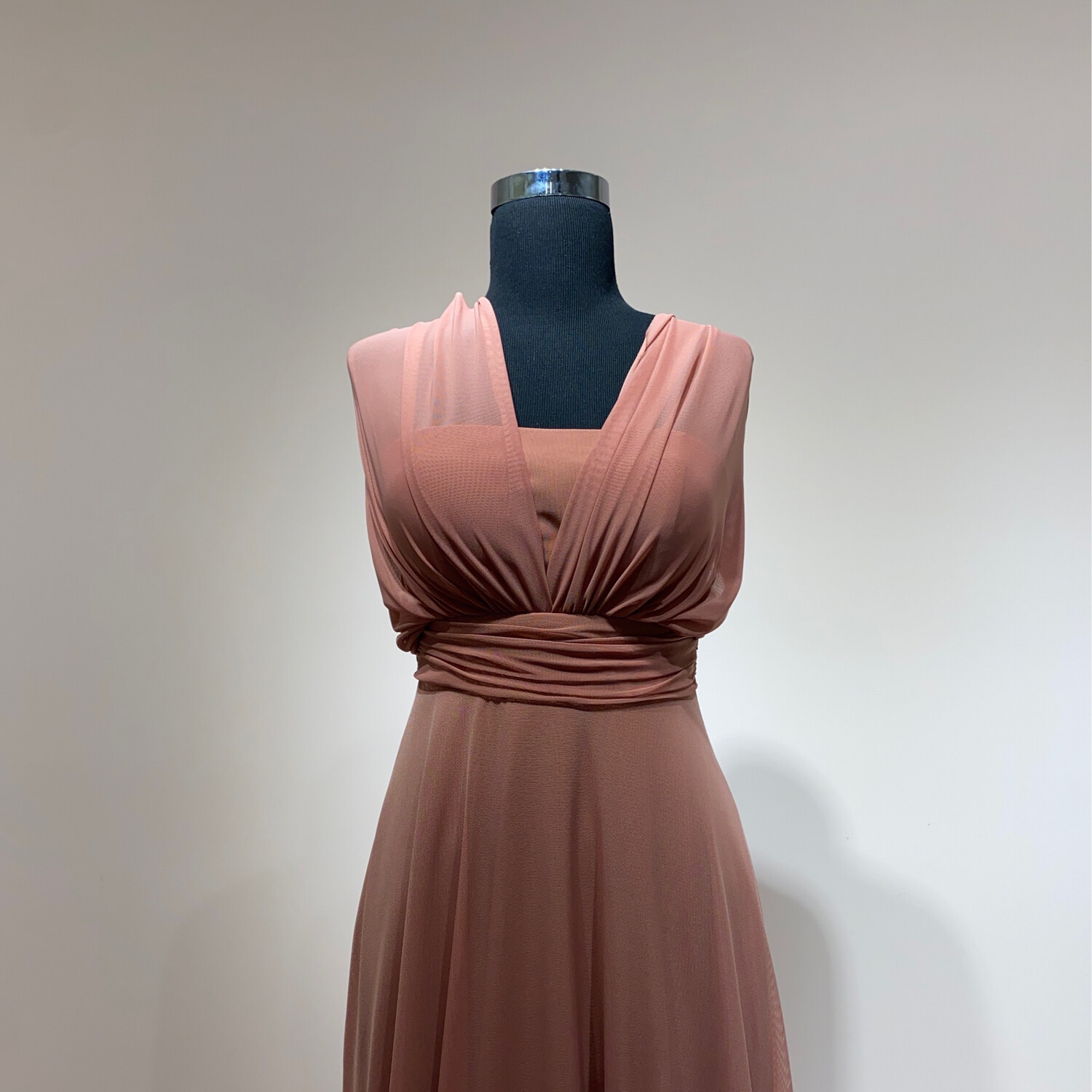 Vestido-Largo-Nude-Talla/1 Small RE5050