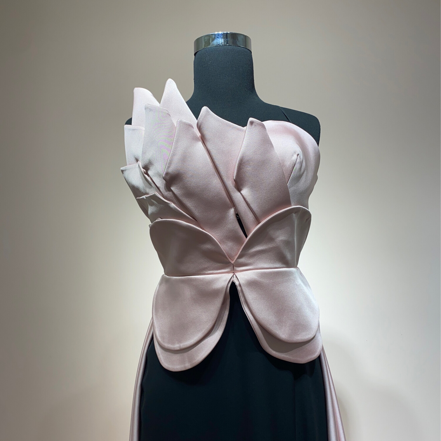 Vestido-Largo-Light pink/black-Talla/40 MWCR0030-40 Vestido-Largo-Light pink/black-Talla/40 MWCR0030-40