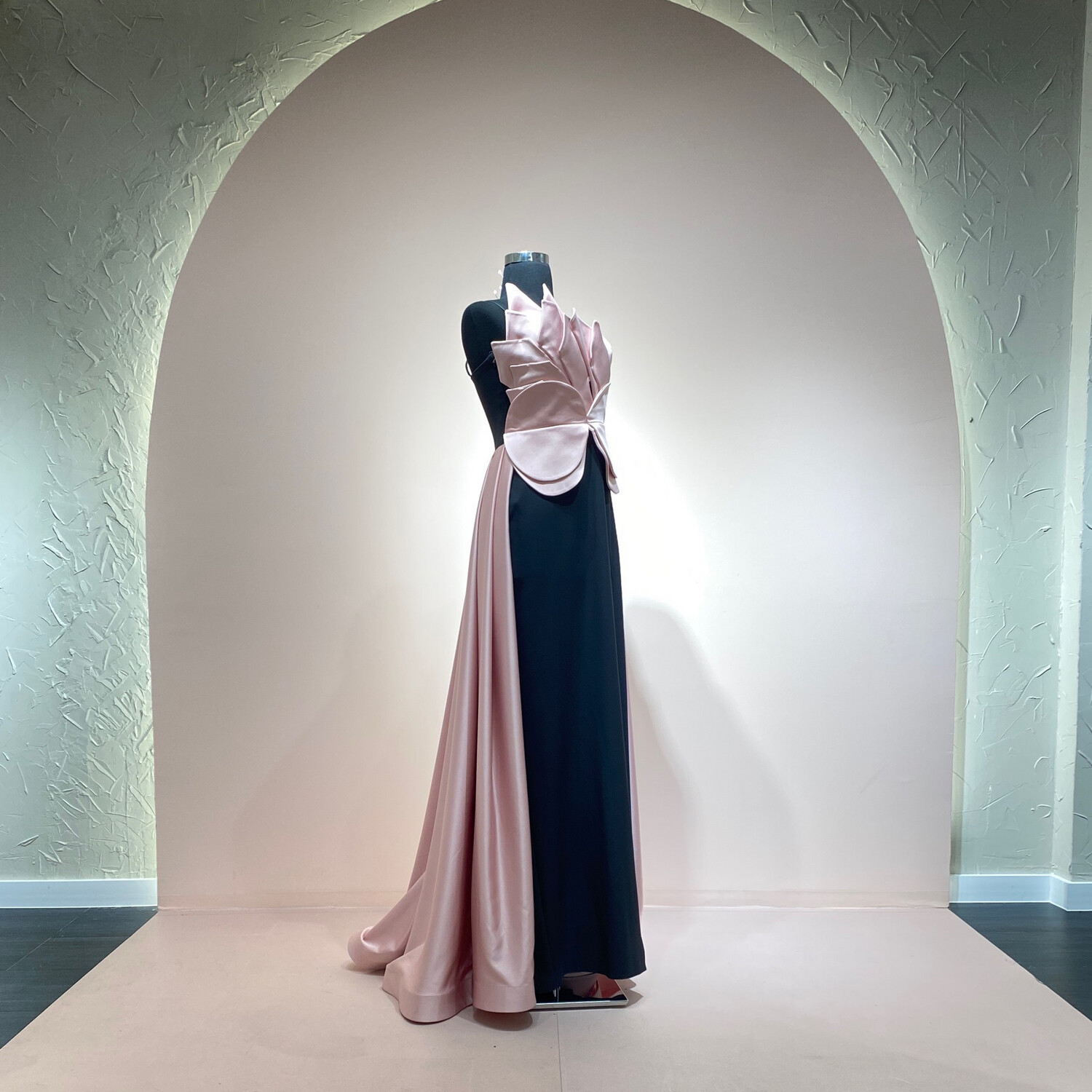 Vestido-Largo-Light pink/black-Talla/40 MWCR0030-40 Vestido-Largo-Light pink/black-Talla/40 MWCR0030-40