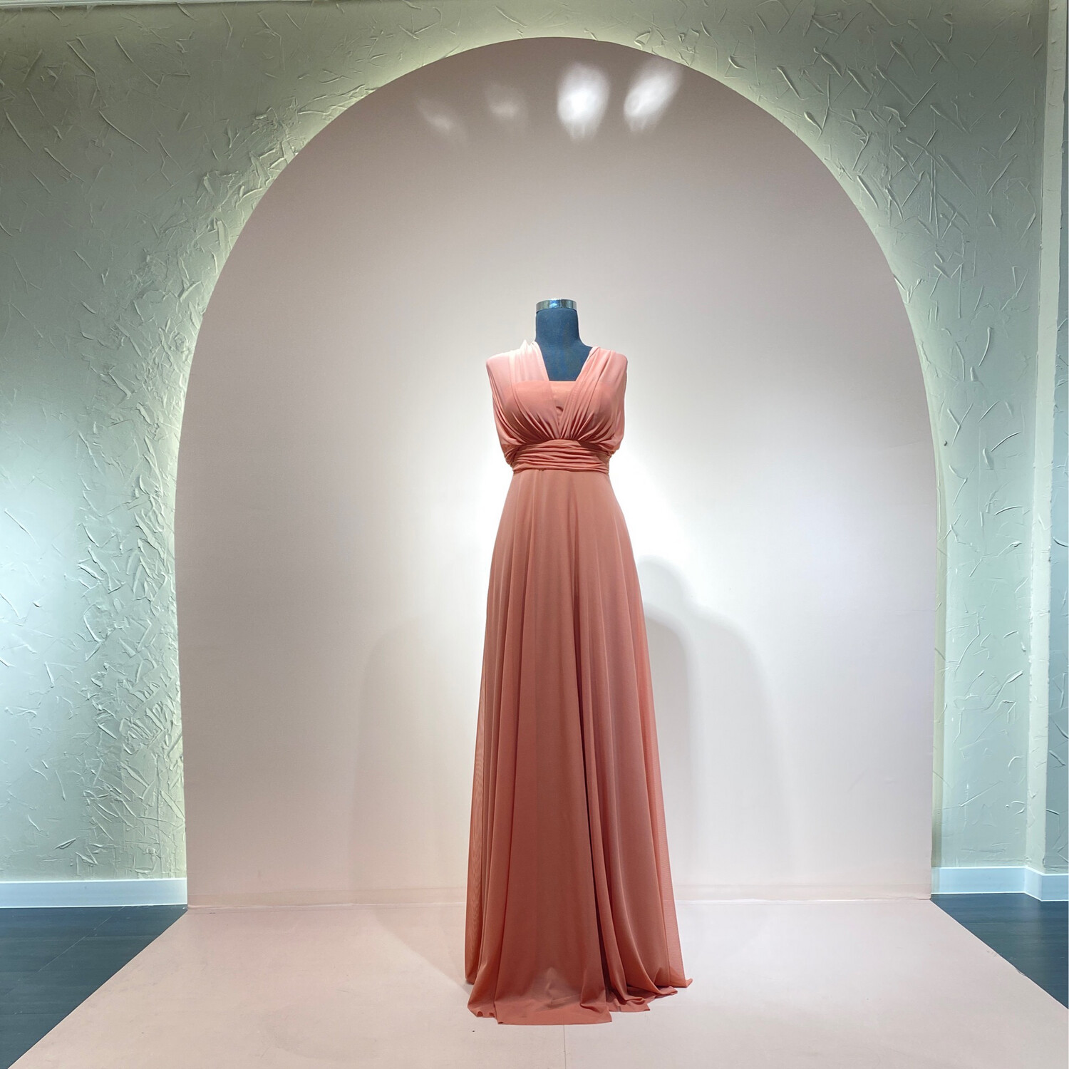 Vestido-Largo-Nude-Talla/1 Small RE5050