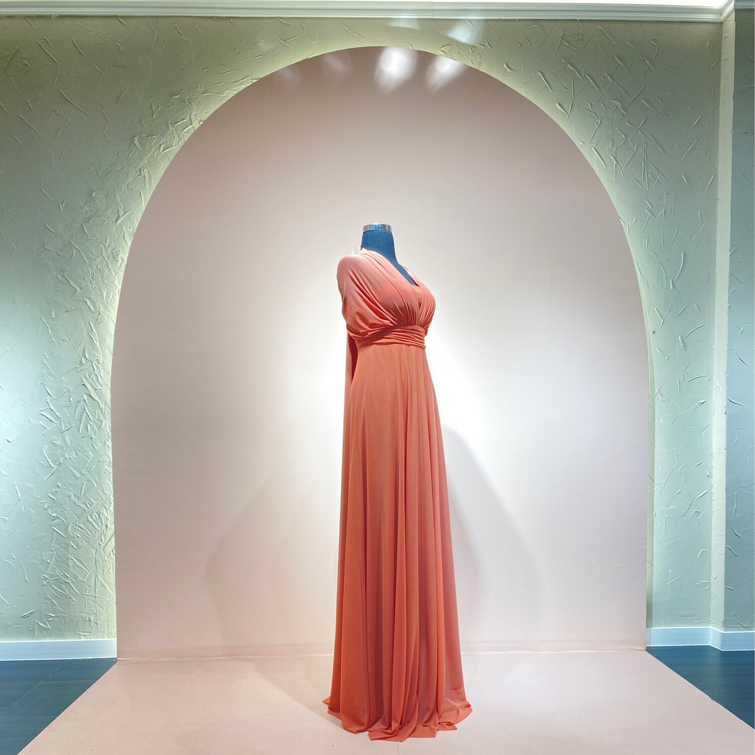 Vestido-Largo-Nude-Talla/1 Small RE5050