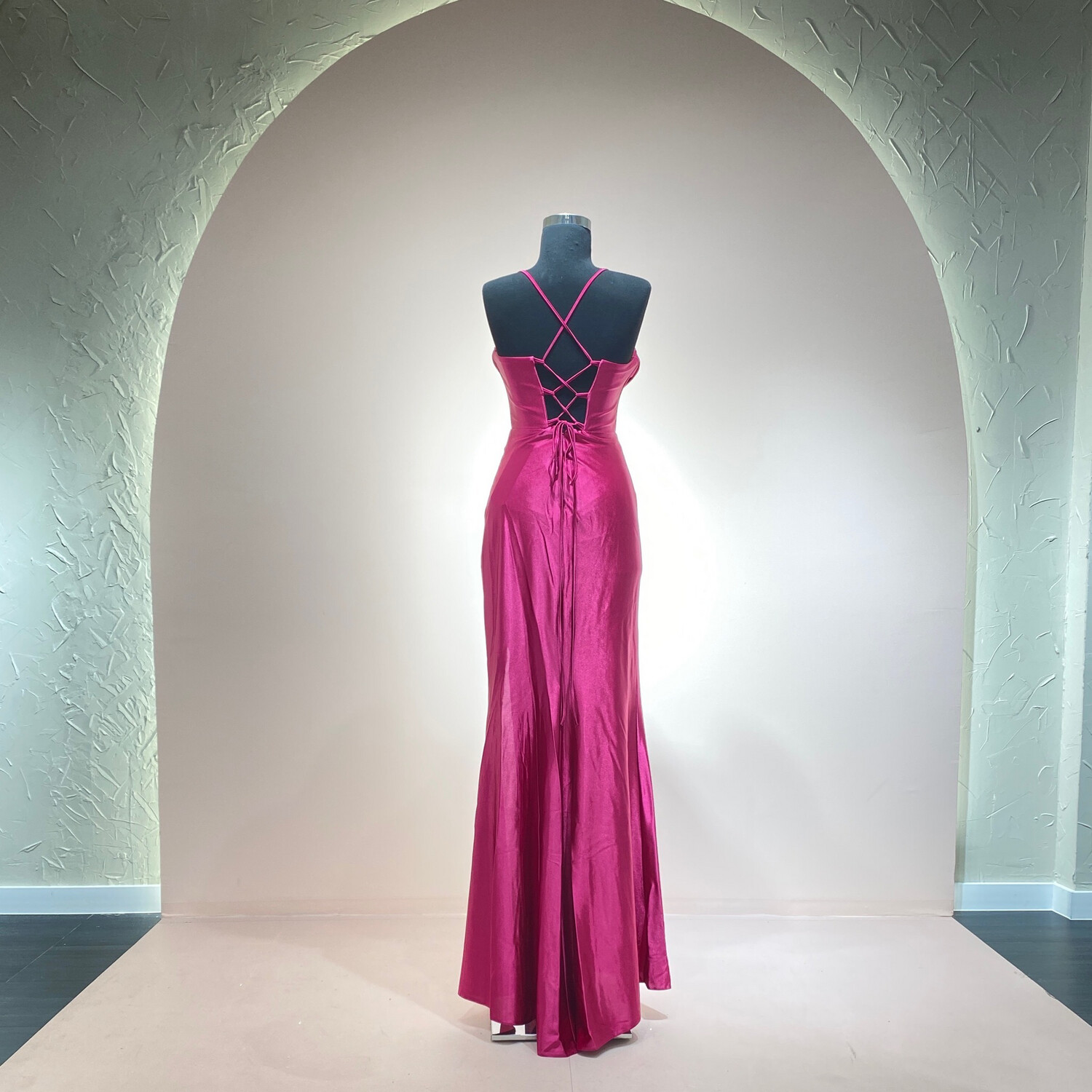 Vestido-Largo-Rosado-Talla/2 RE5118-2PINK