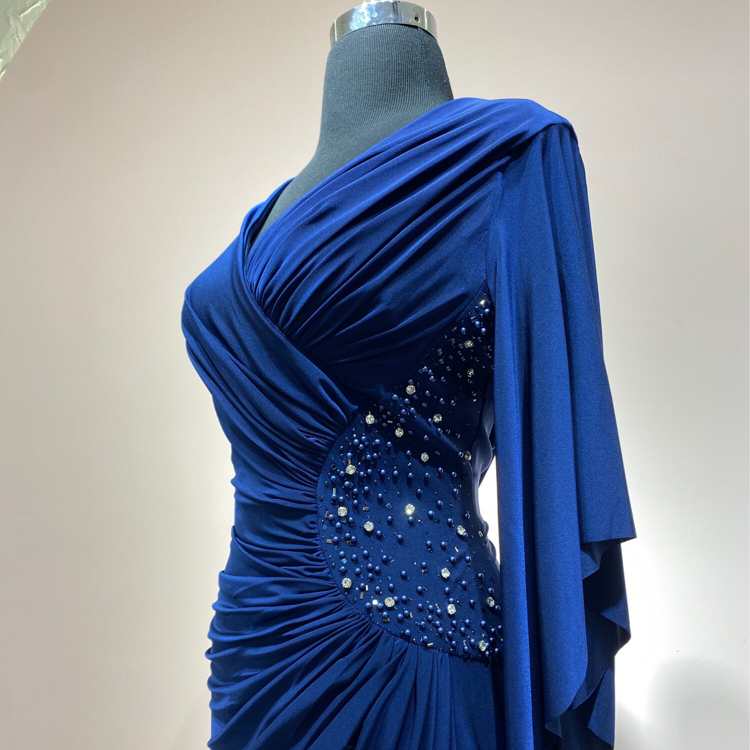 Vestido-Largo-Azul-Talla 6
