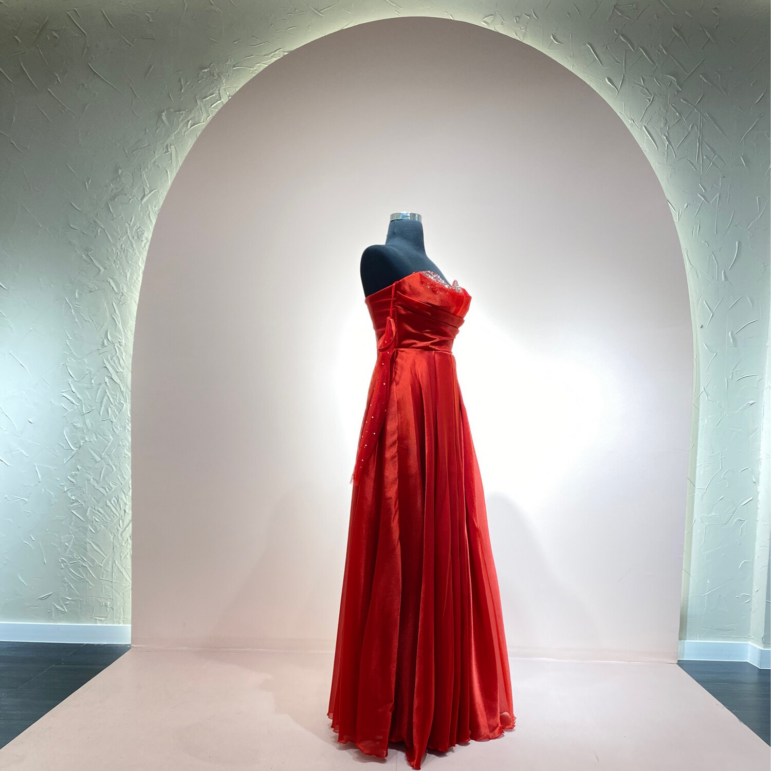Vestido-Largo-Rojo-Talla/1 RE5089-1RED