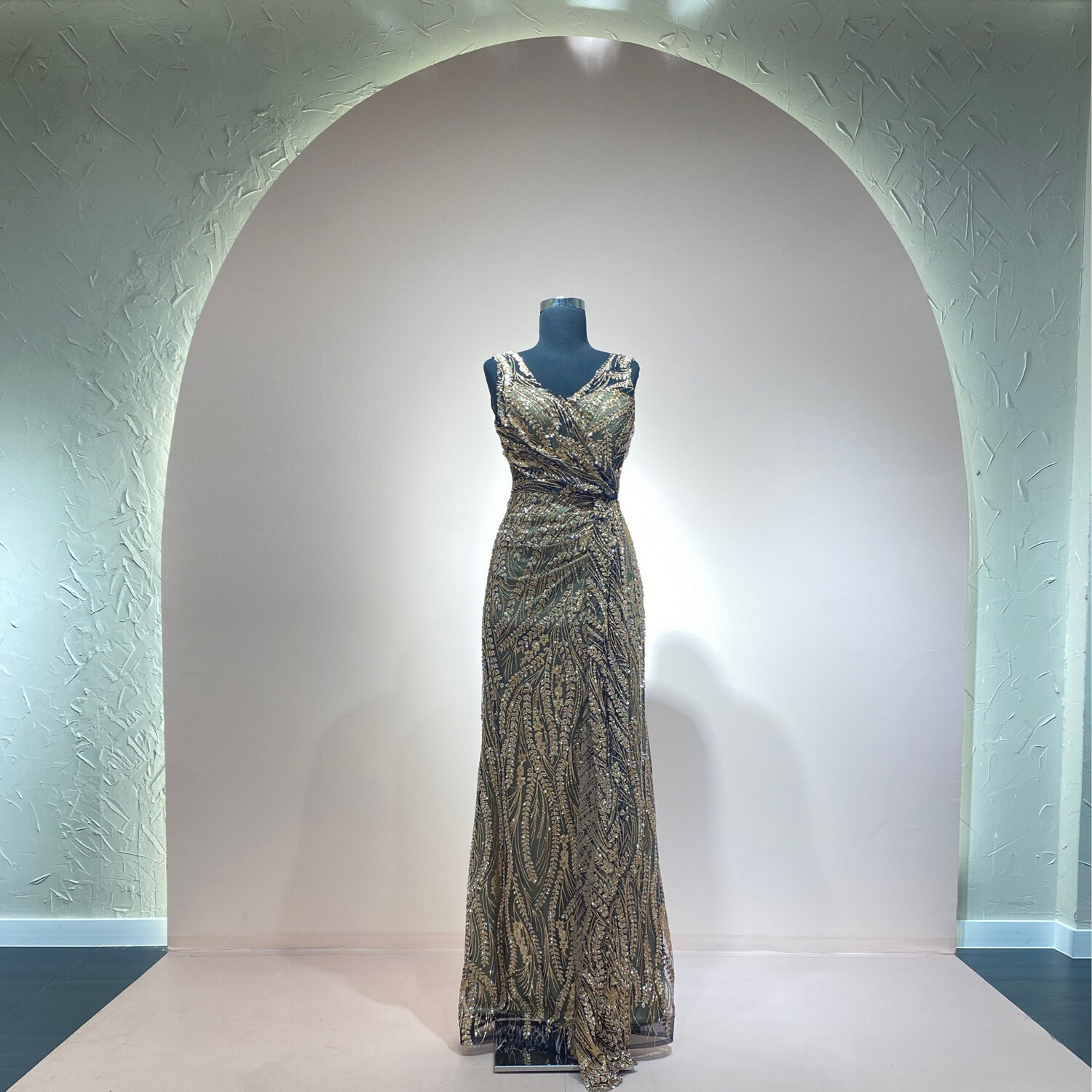 Vestido-Largo-Gold-Talla/4 RE5038-4GOLD