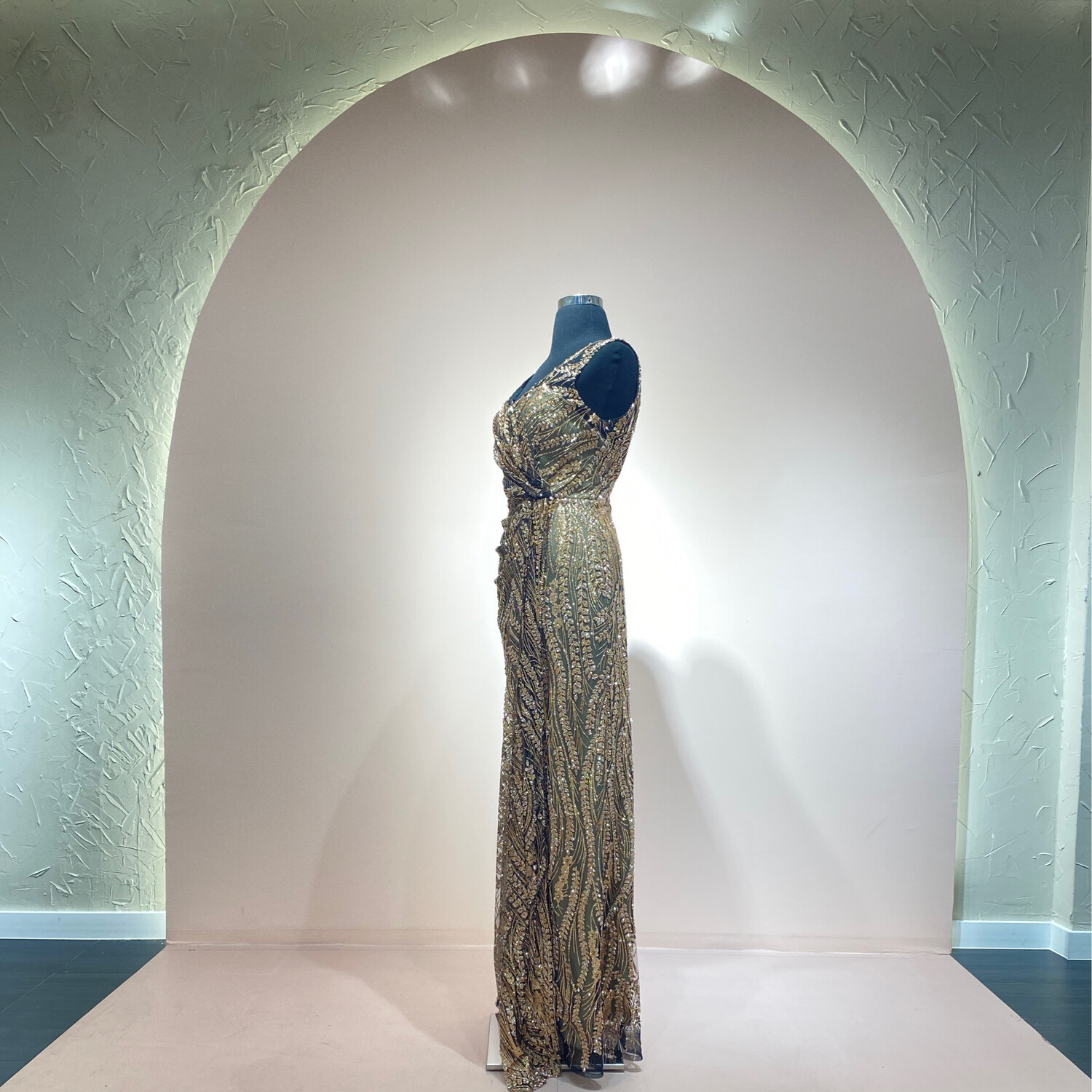Vestido-Largo-Gold-Talla/4 RE5038-4GOLD