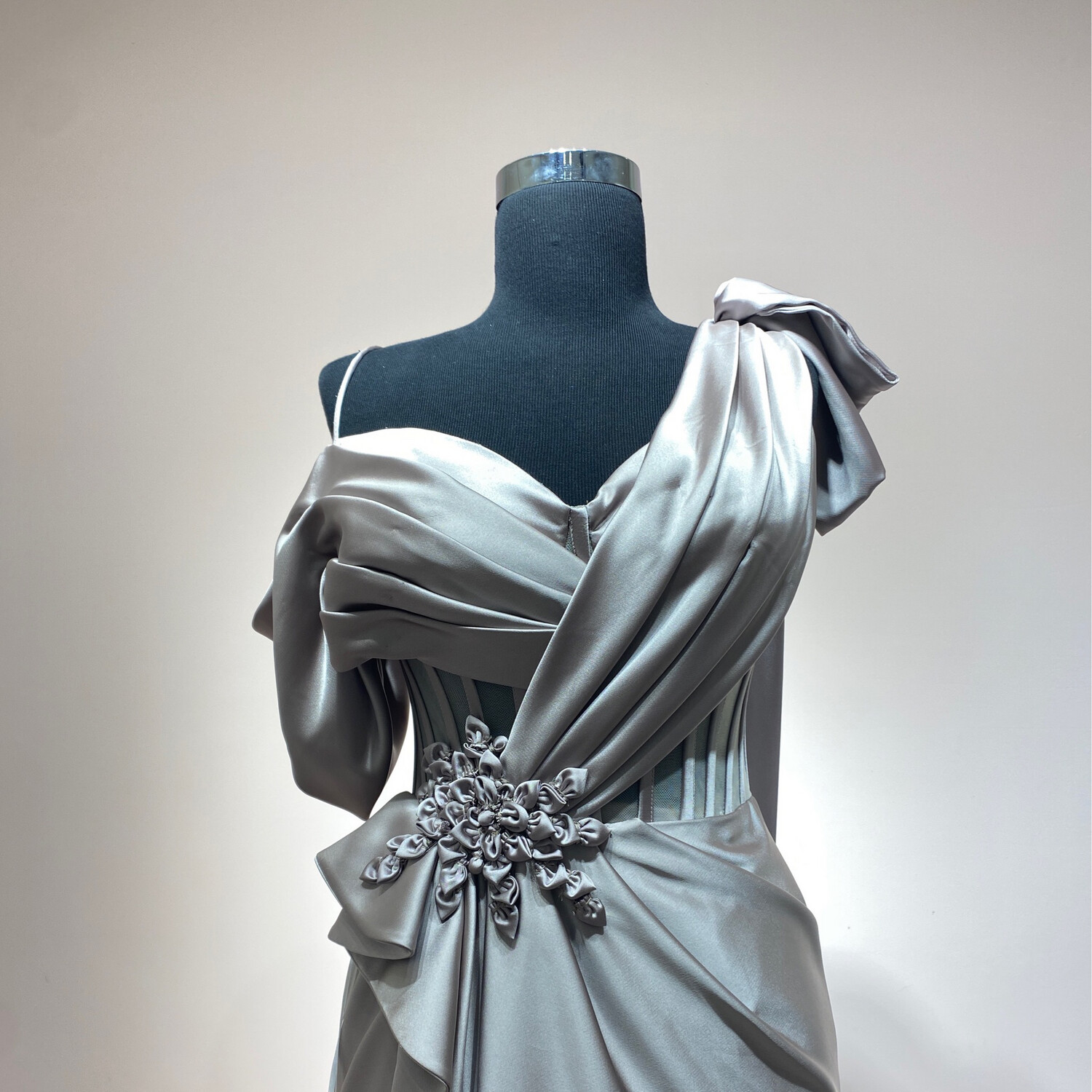 Vestido-Largo-Gris-Talla/42 BL693-42