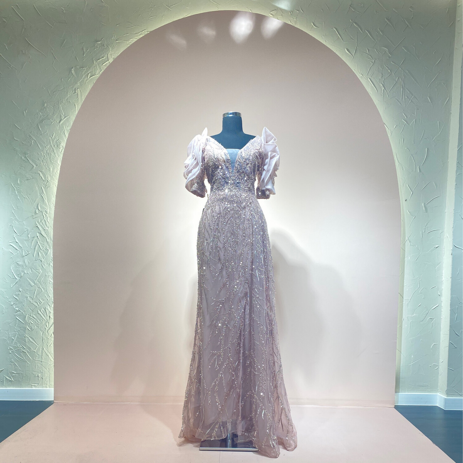 VESTIDO ROSA PALIDO TALLA S