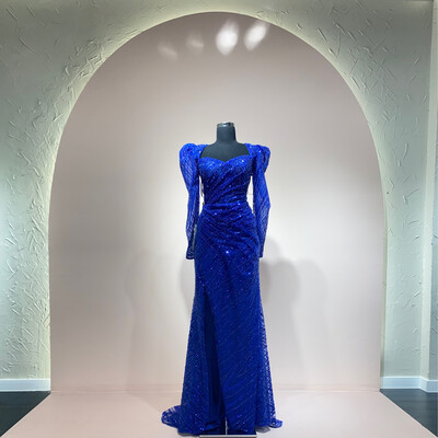 VESTIDO LARGO AZUL ROYAL