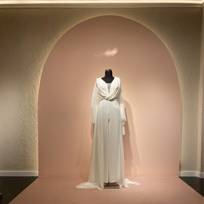VESTIDO LARGO COLOR BLANCO TALLA 10/M