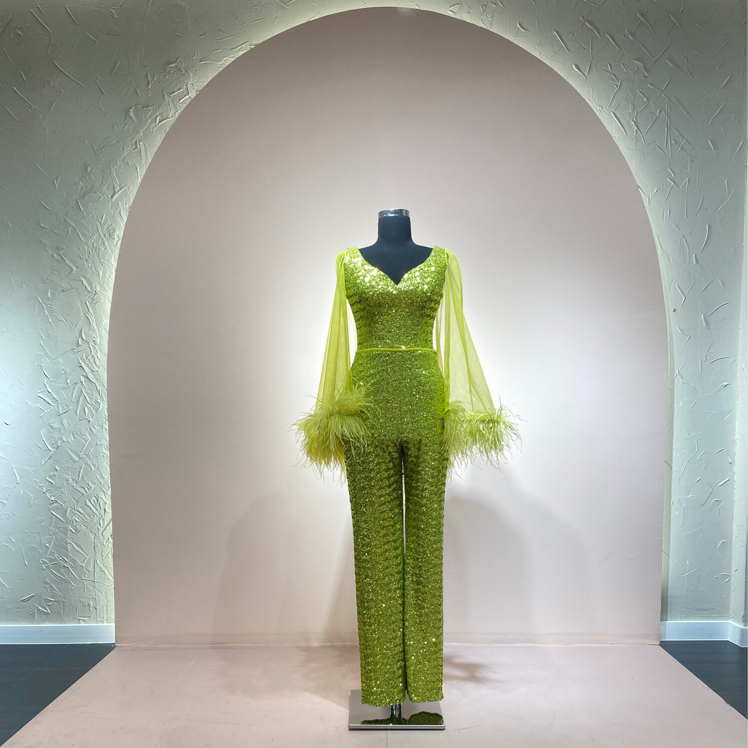 JUMPSUIT LARGO COLOR GREEN TALLA 38/XS JUMPSUIT LARGO COLOR GREEN TALLA 38/XS