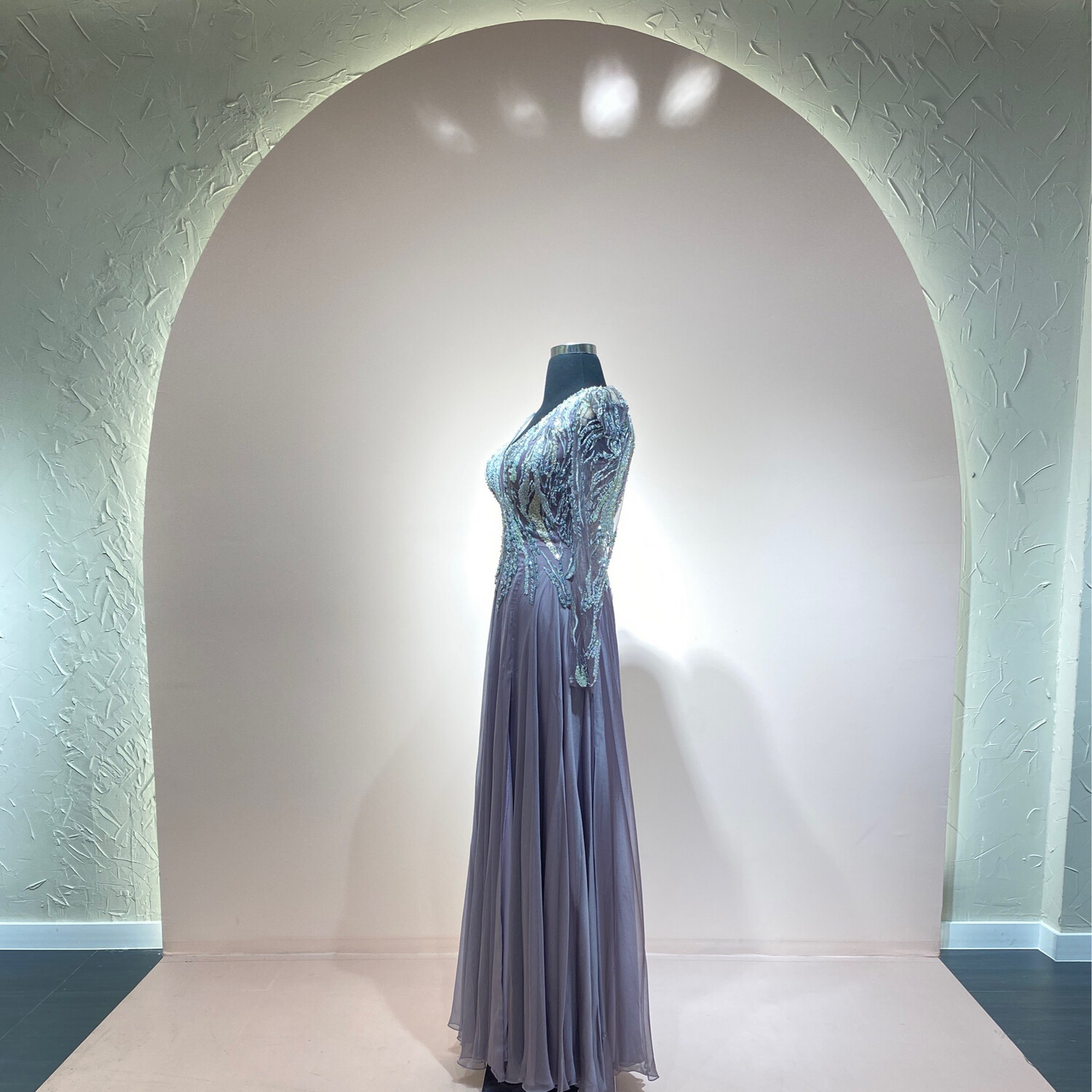 Vestido Largo,	Morado	,Talla	40