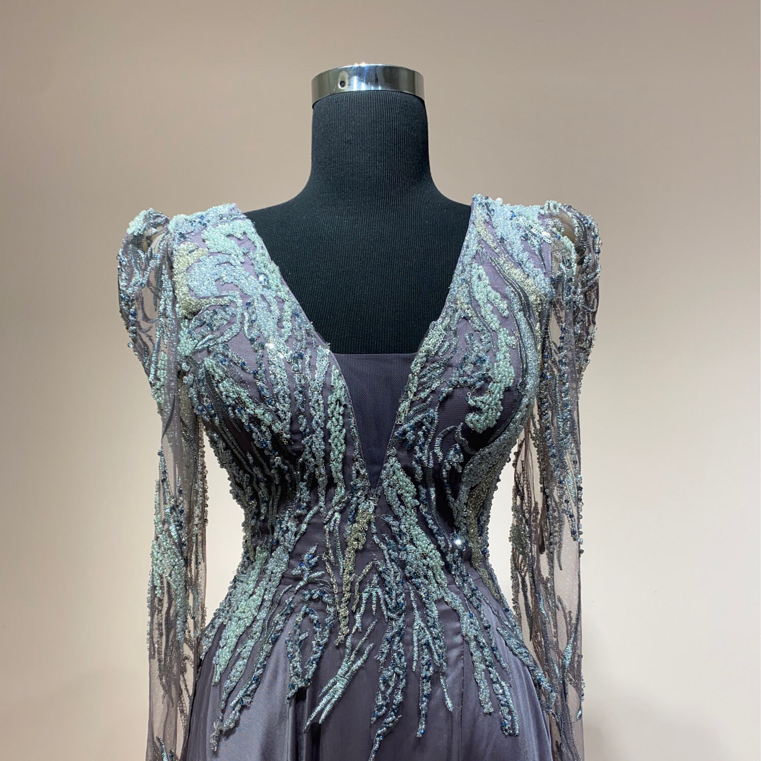 Vestido Largo,	Morado	,Talla	40