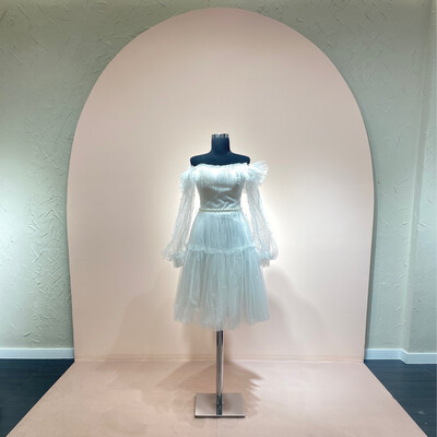 Vestido corto color blanco
