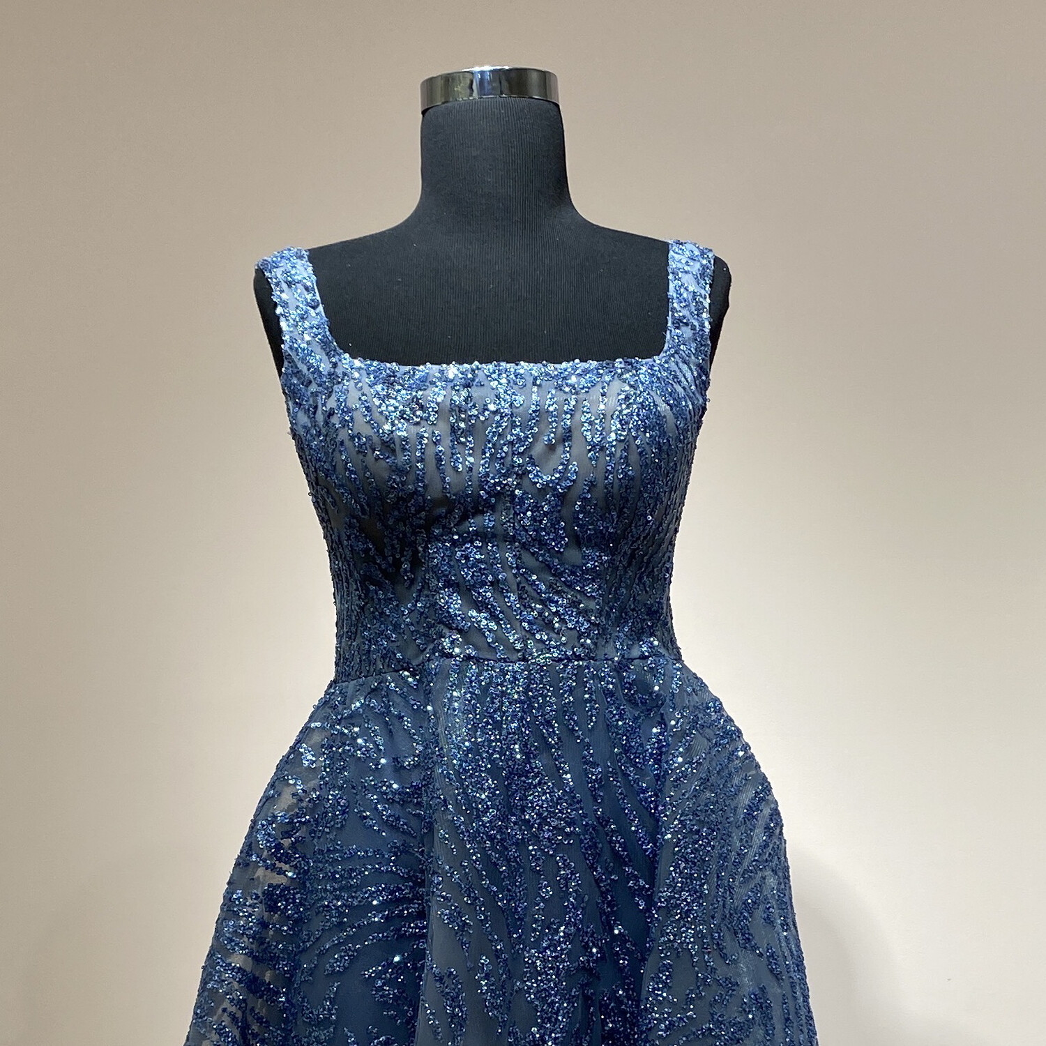 Vestido Corto Azul Talla 40/S