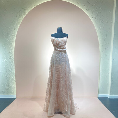 VESTIDO LARGO COLOR ROSADO TALLA 14/M