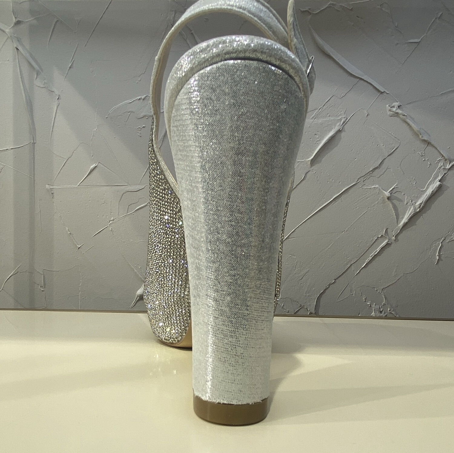 Zapatos Silver con cristales brillantes