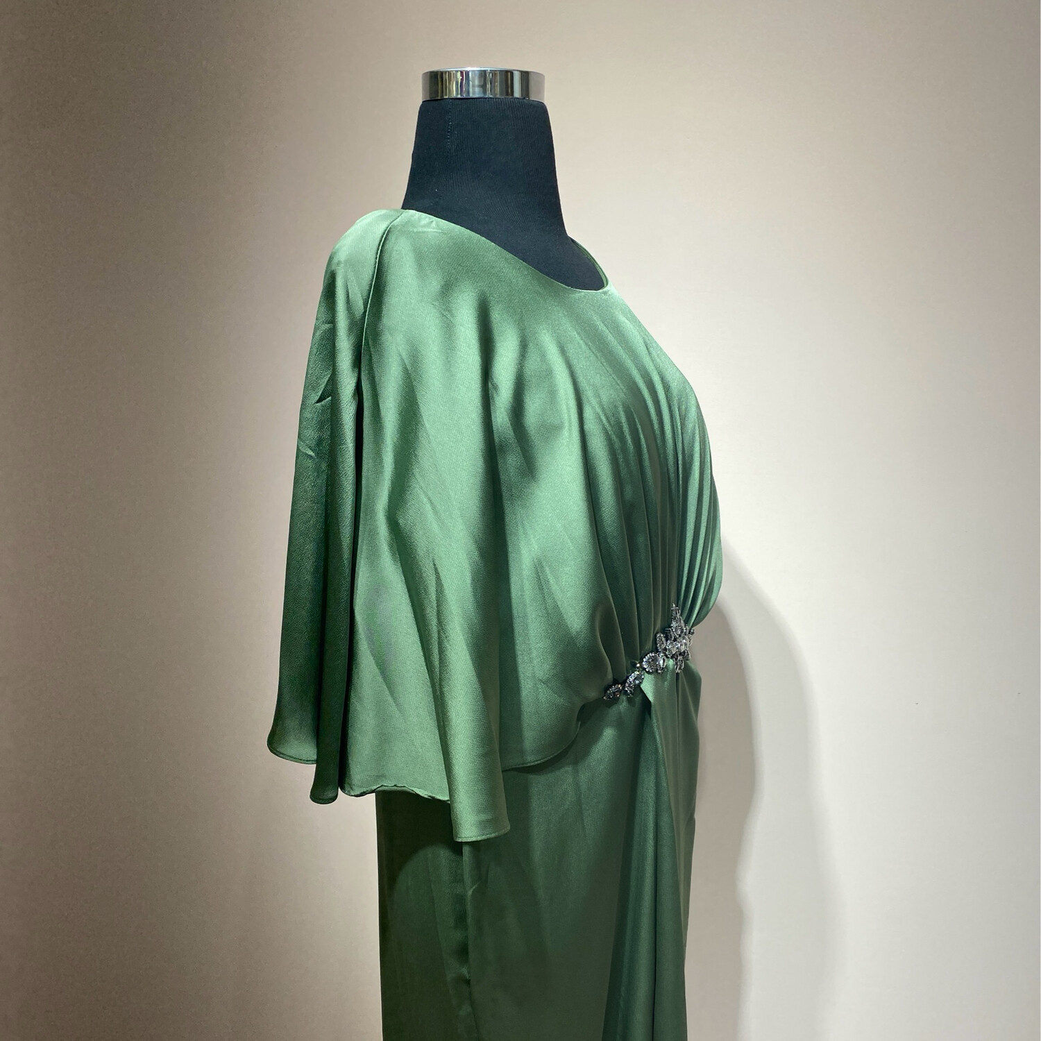 Vestido Largo,	Verde Olivo	,Talla	46