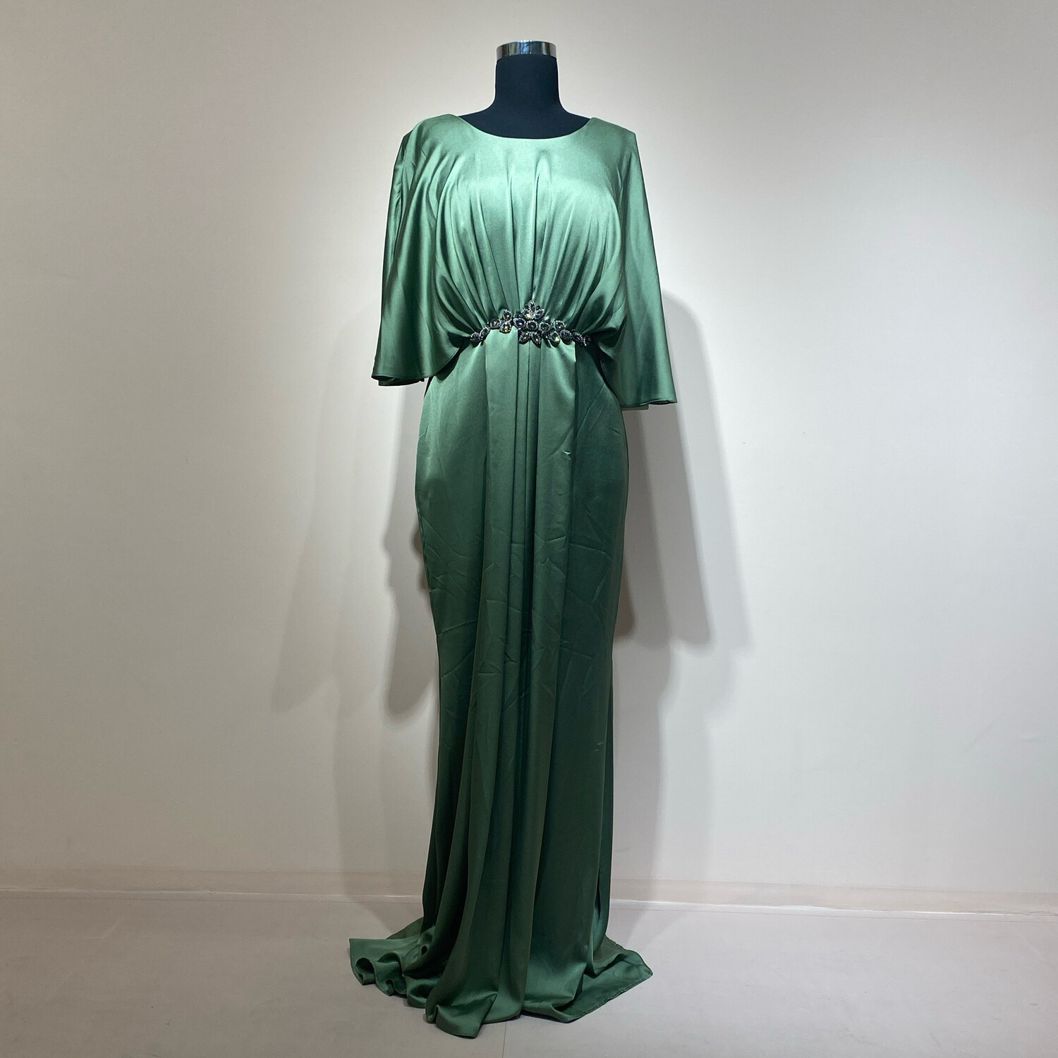 Vestido Largo,	Verde Olivo	,Talla	46