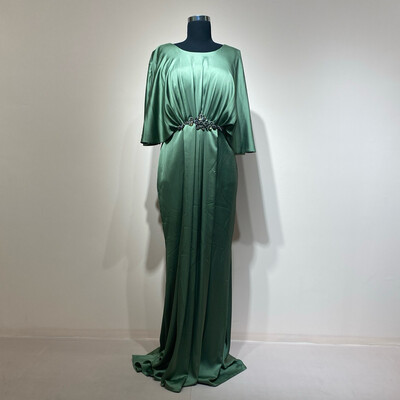 Vestido Largo,	Verde Olivo	,Talla	46