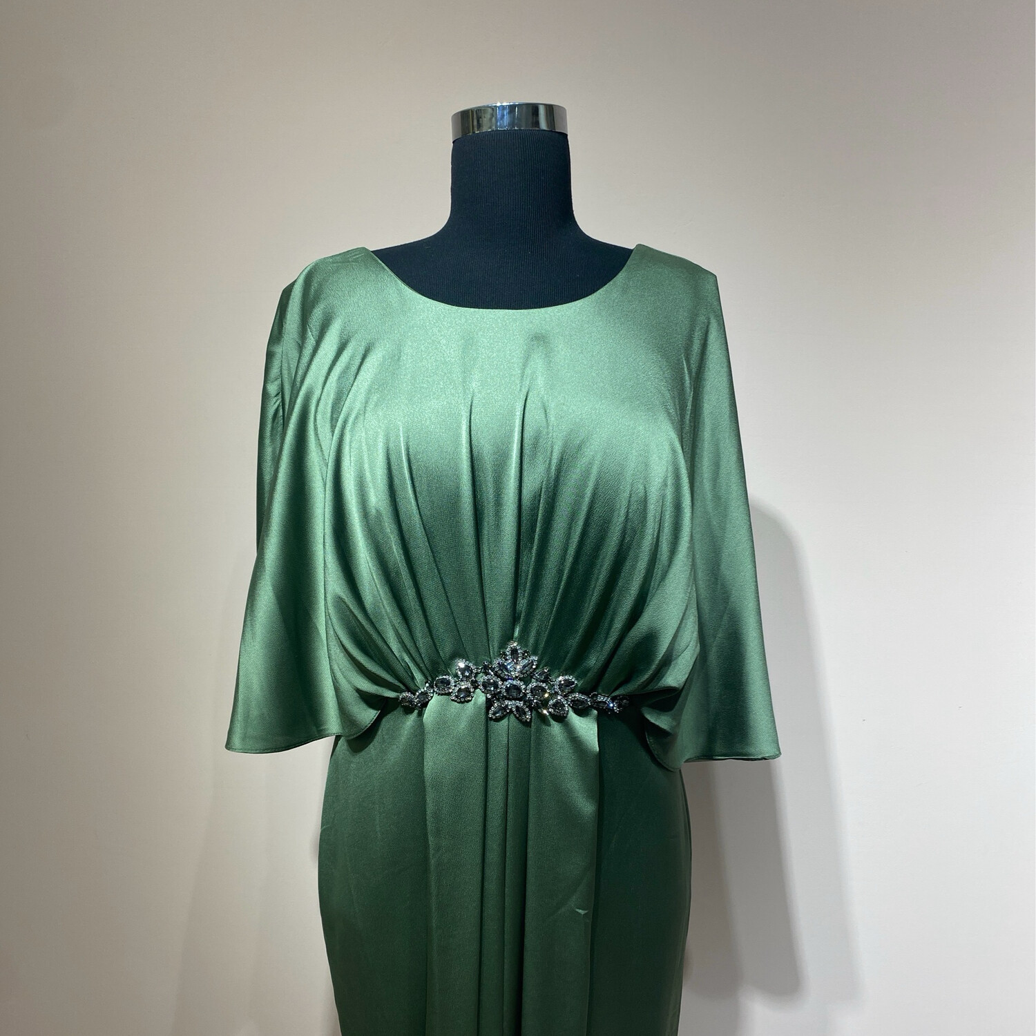 Vestido Largo,	Verde Olivo	,Talla	46