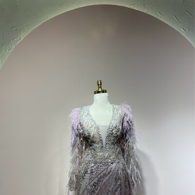Vestido Largo Rosado Talla 18