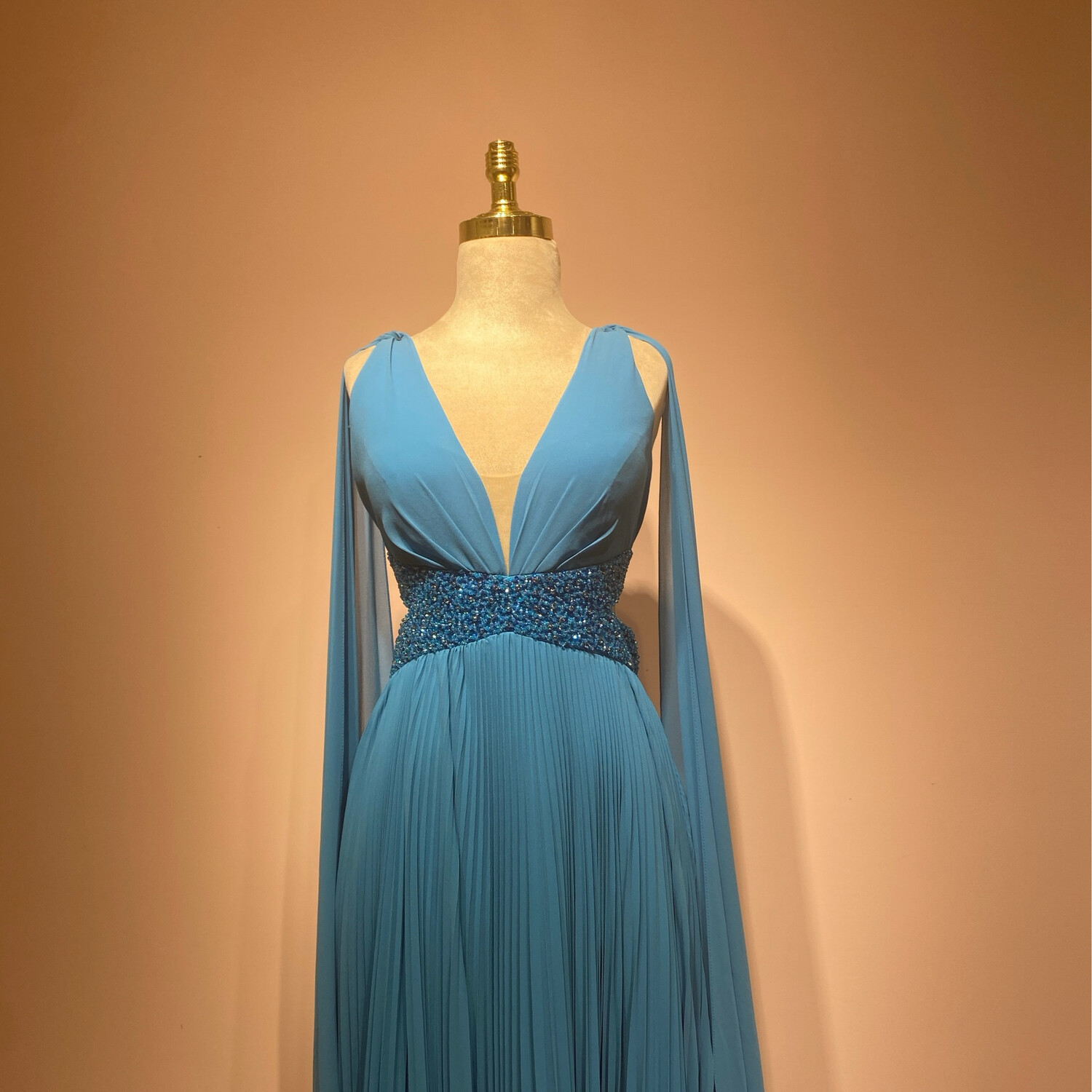 VESTIDO LARGO - AZUL - TALLA 44/12