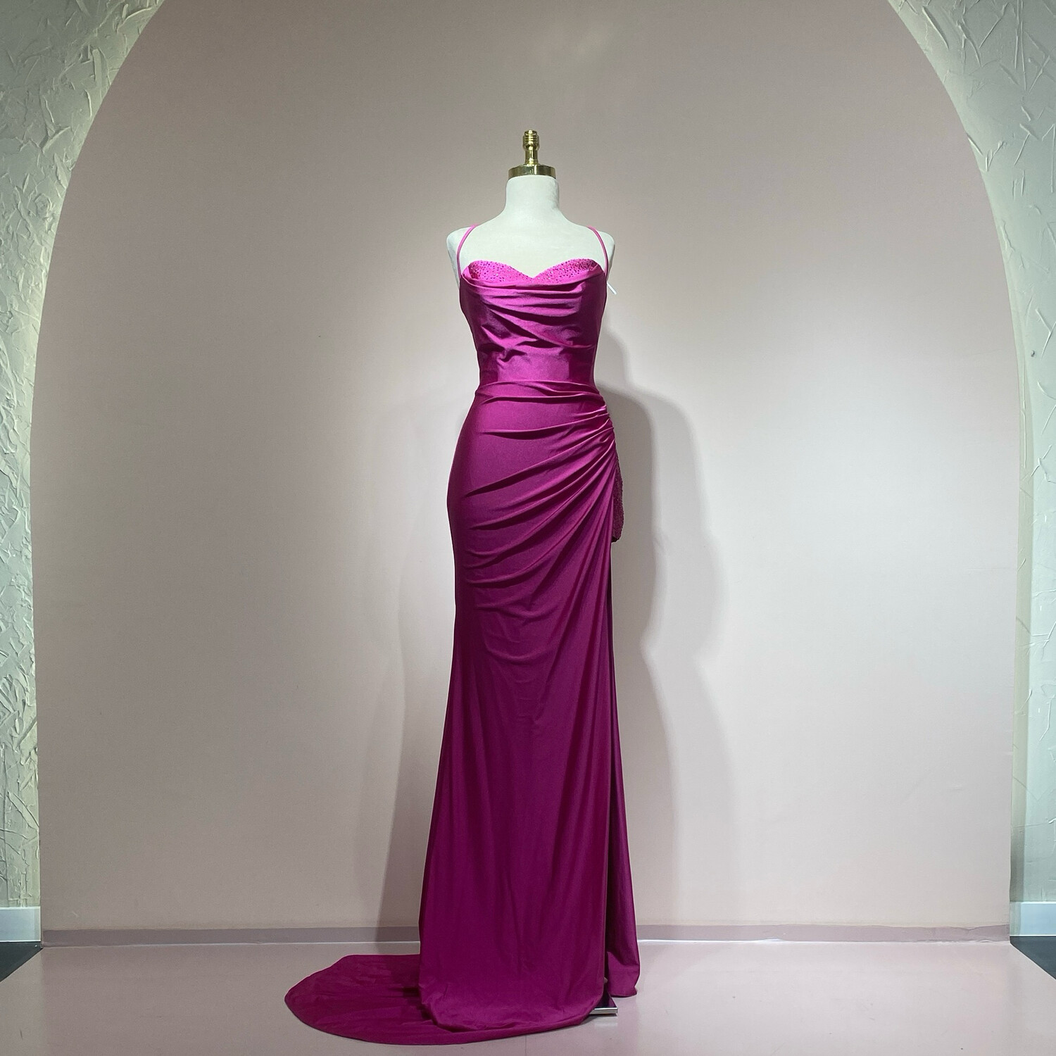 Vestido-Largo-Celeste-Talla/8 CW10387-8