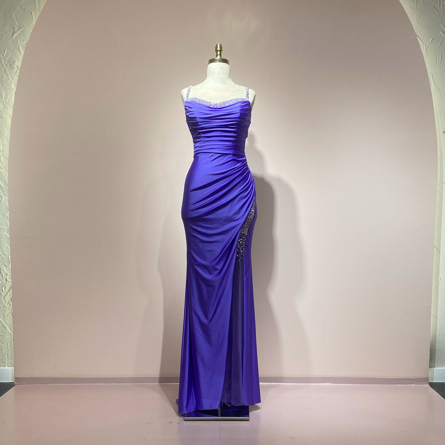 Vestido Largo,	Verde Turquesa	,Talla	12