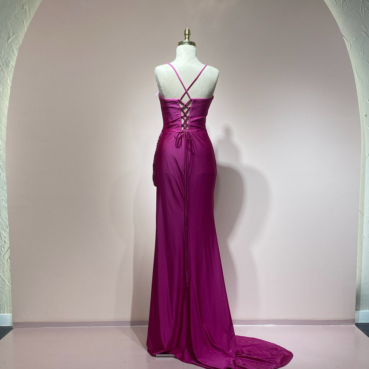 Vestido-Largo-Celeste-Talla/8 CW10387-8