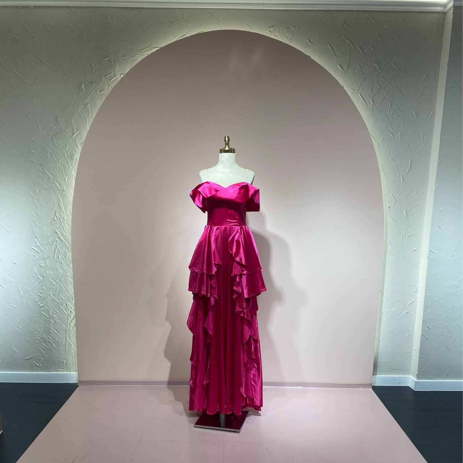 Vestido largo magenta talla 40/42/44