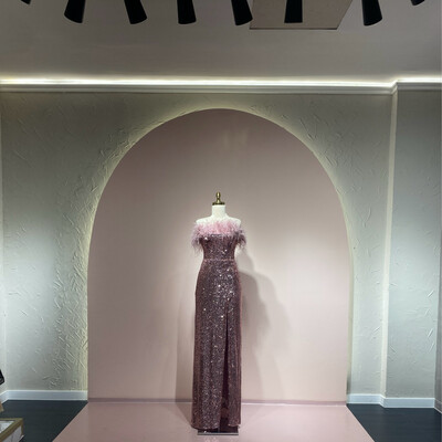 VENDIDO- Vestido Largo Color Dusty Rose Talla 38/6