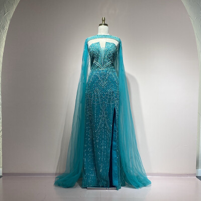 Vestido Largo Turquesa talla 50