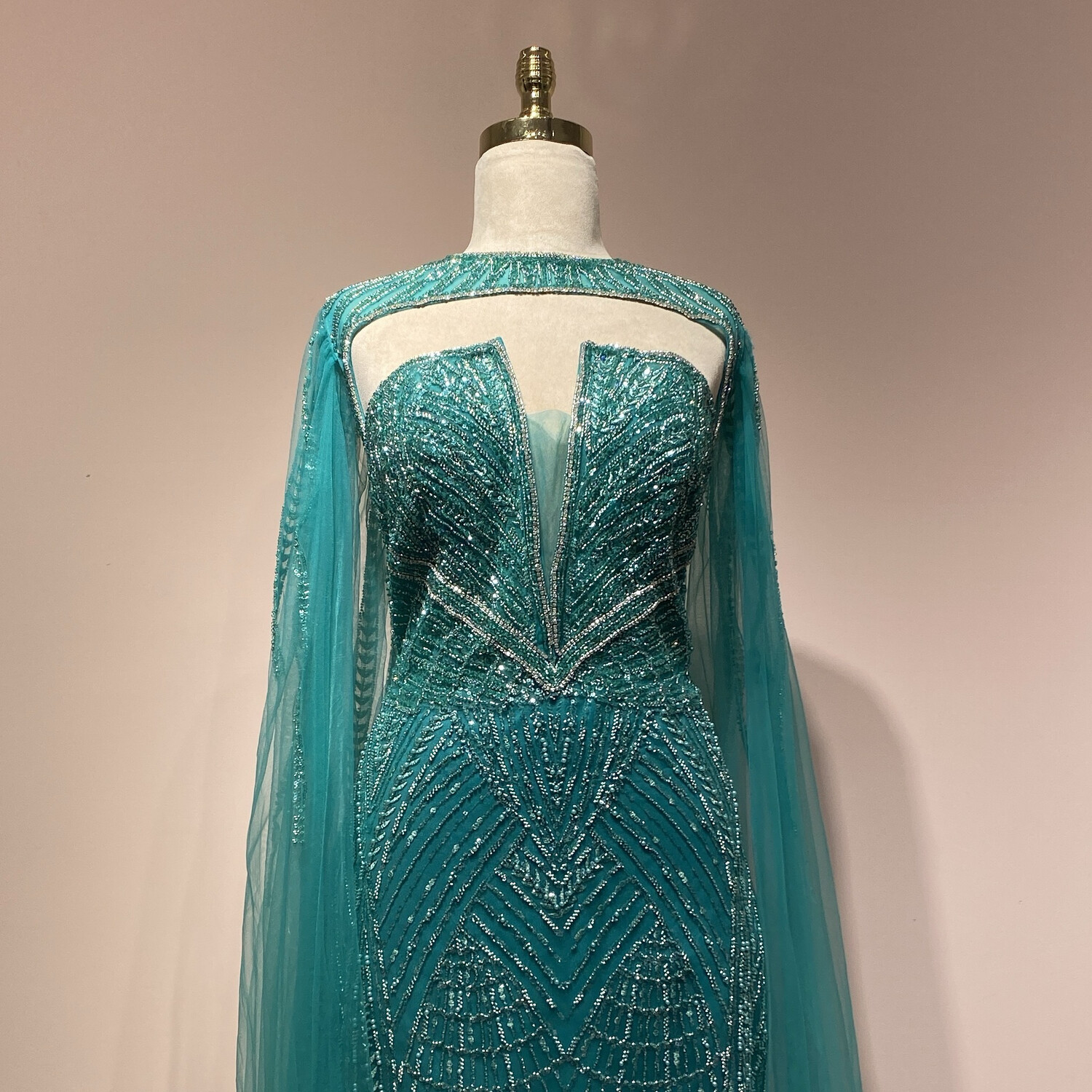 Vestido Largo Turquesa talla 50