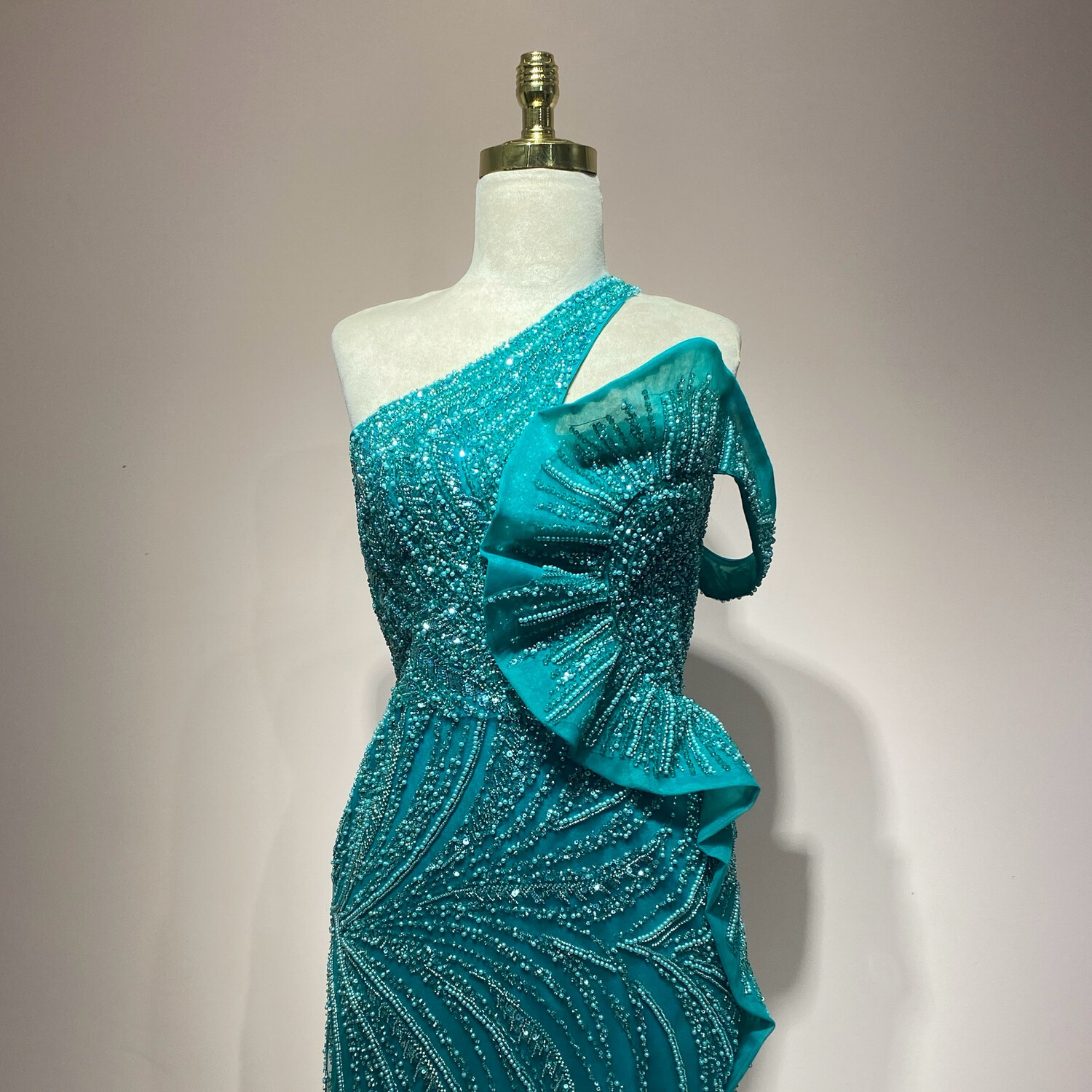 Vestido largo turquesa talla 12 Vestido largo turquesa talla 12