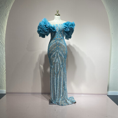 Vestido largo turquesa talla 42
