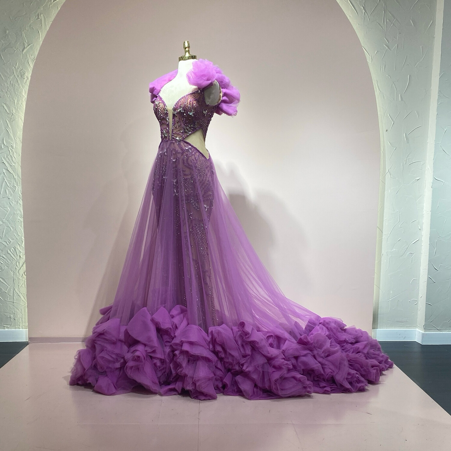 Vestido largo morado talla 42