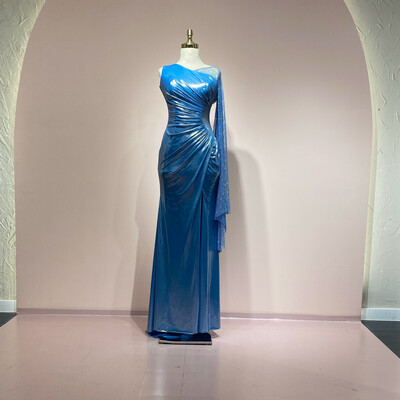 Vestido largo azul talla 38