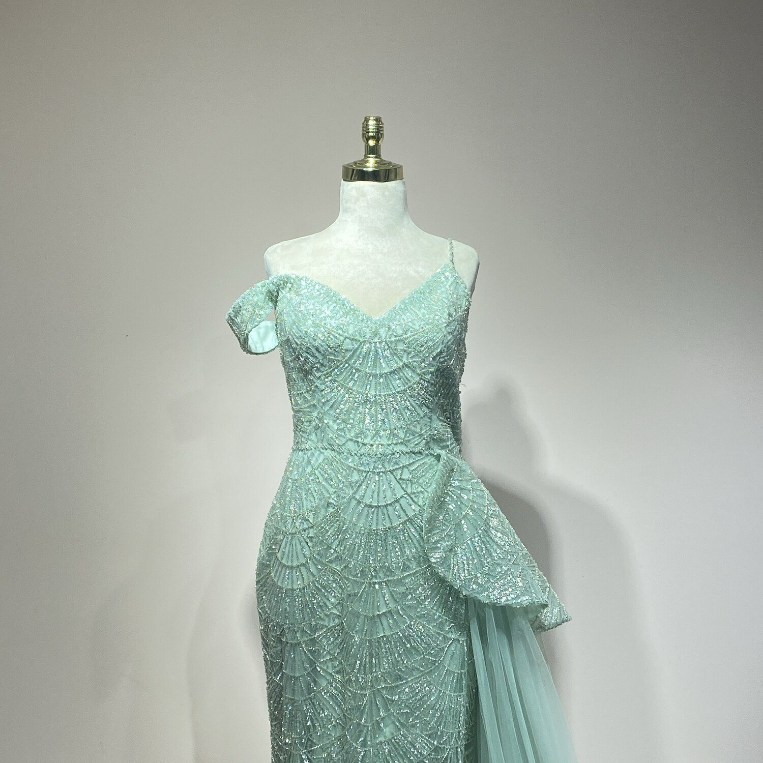 Vestido largo menta talla 46/14