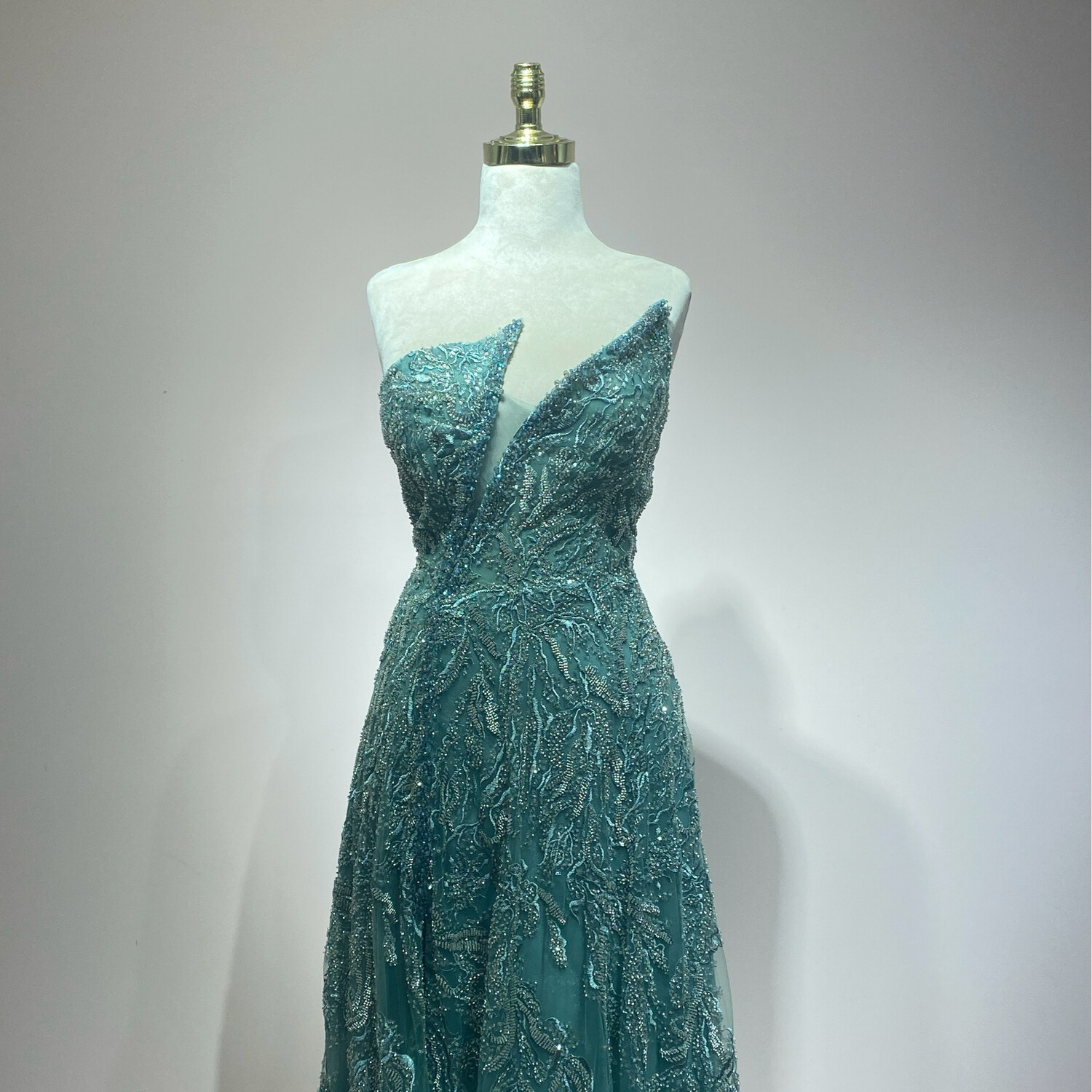 Vestido largo menta talla 44/12