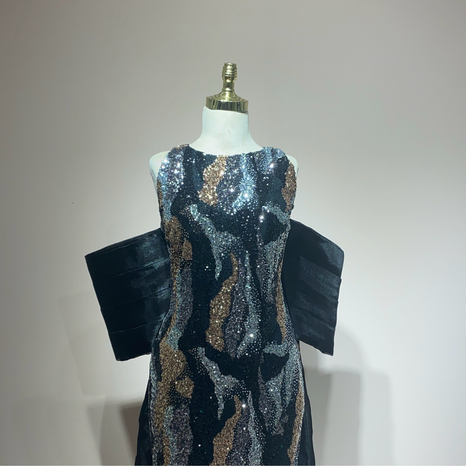 Vestido largo negro talla 48