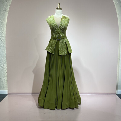 Vestido largo verde talla 42