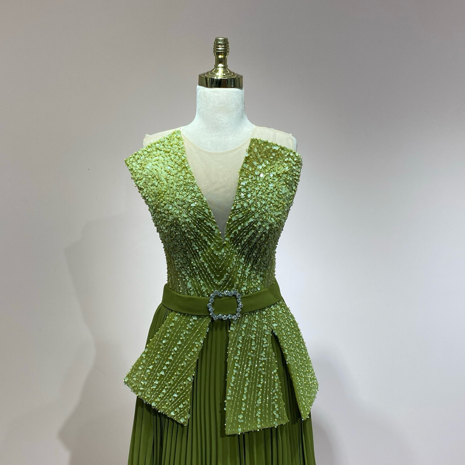 Vestido largo verde talla 42
