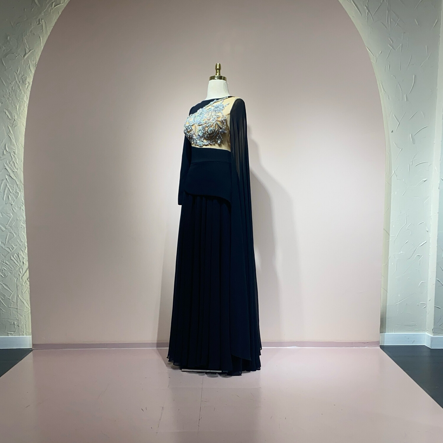 Vestido largo negro talla 38