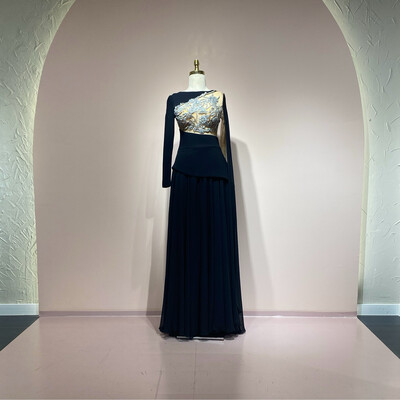 Vestido largo negro talla 38