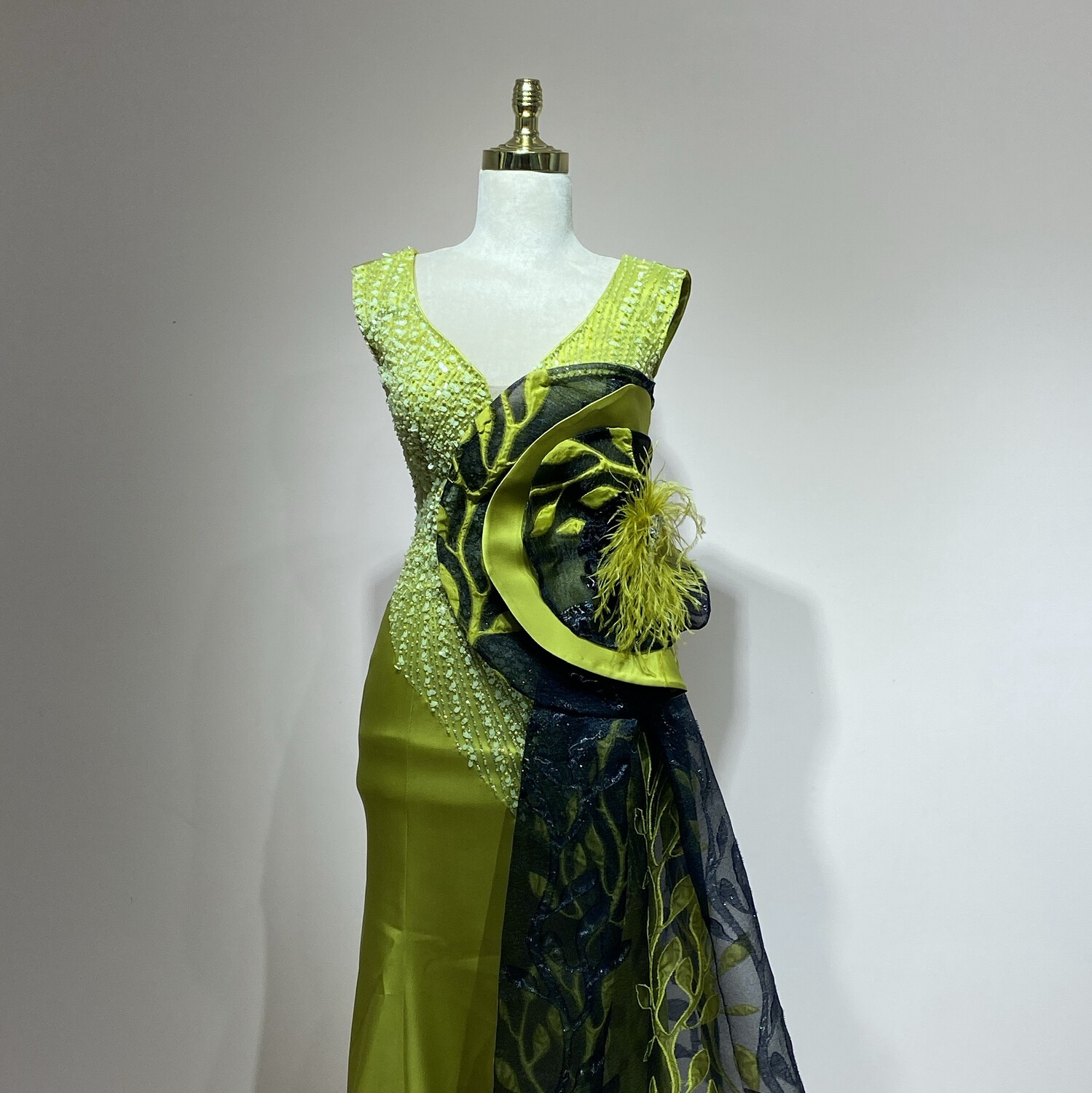Vestido largo verde talla 38