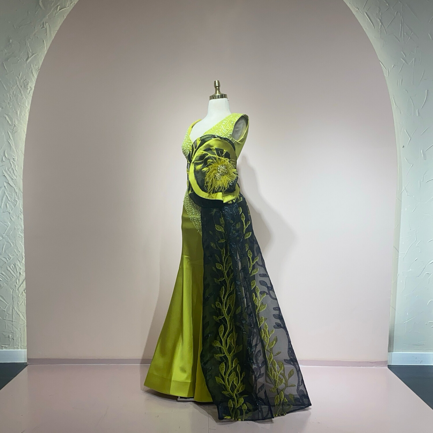 Vestido largo verde talla 38