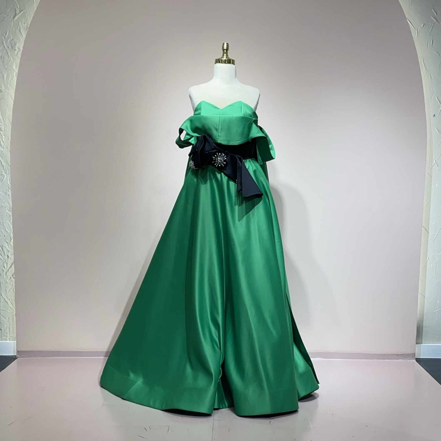 Vestido Largo,	Verde	,Talla	38