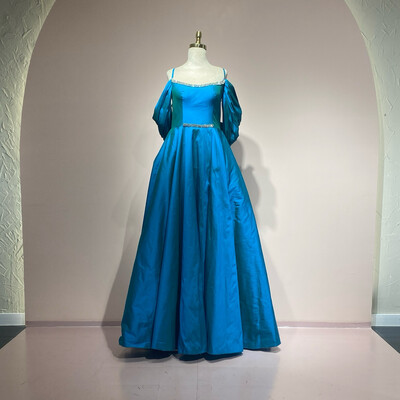 Vestido largo turqueza talla 42/10